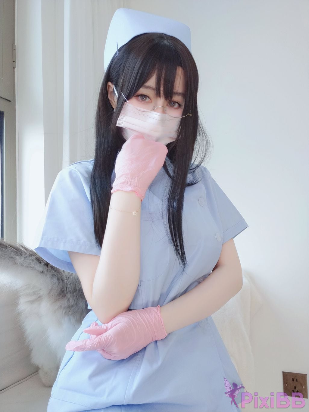 Cosplayer silver 81 selfie Vol.095 blue nurse PixiBB.COM 035