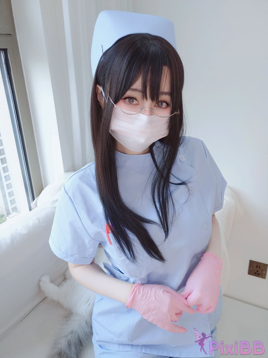 Cosplayer silver 81 selfie Vol.095 blue nurse PixiBB.COM 046