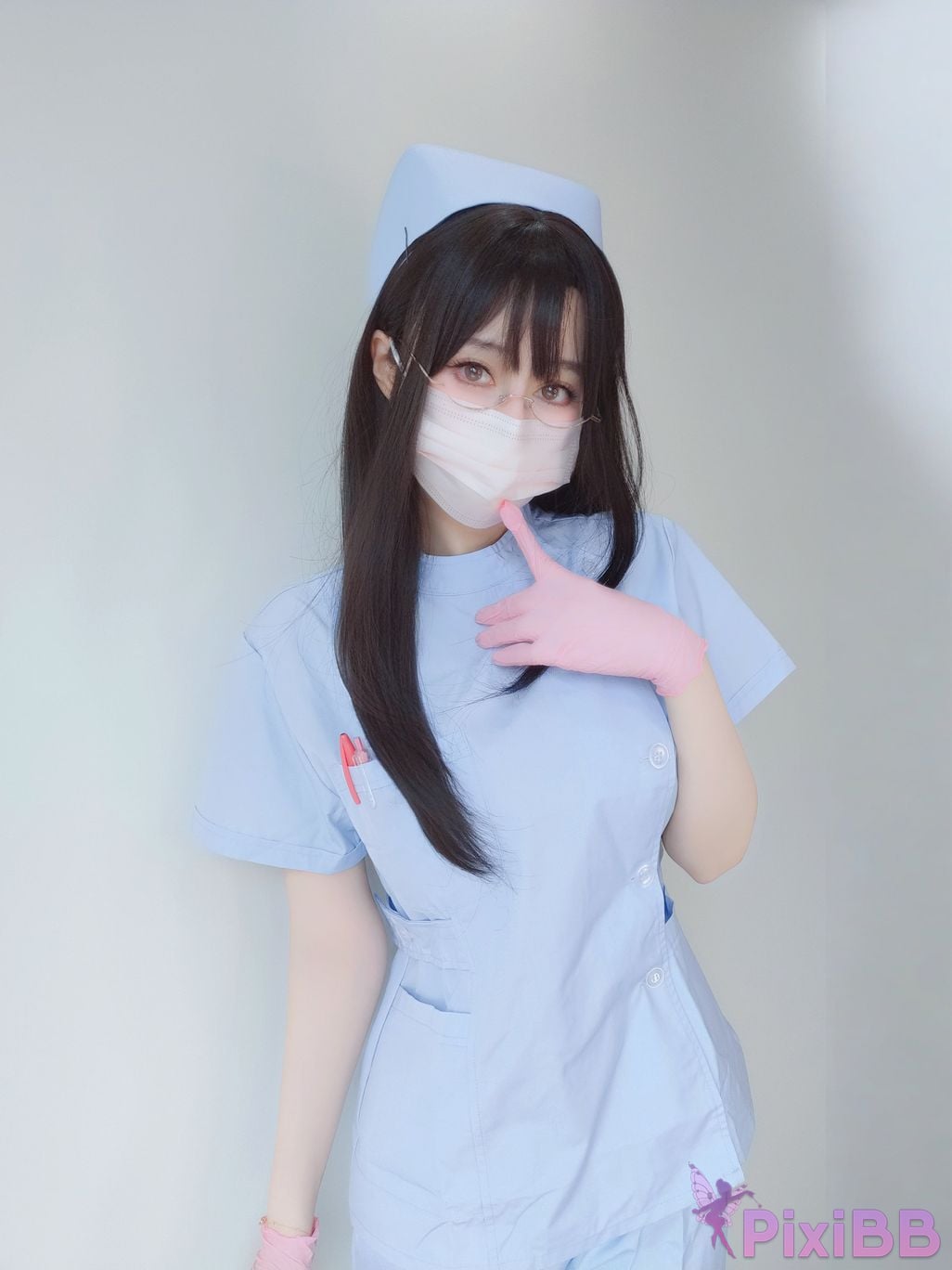 Cosplayer silver 81 selfie Vol.095 blue nurse PixiBB.COM 141