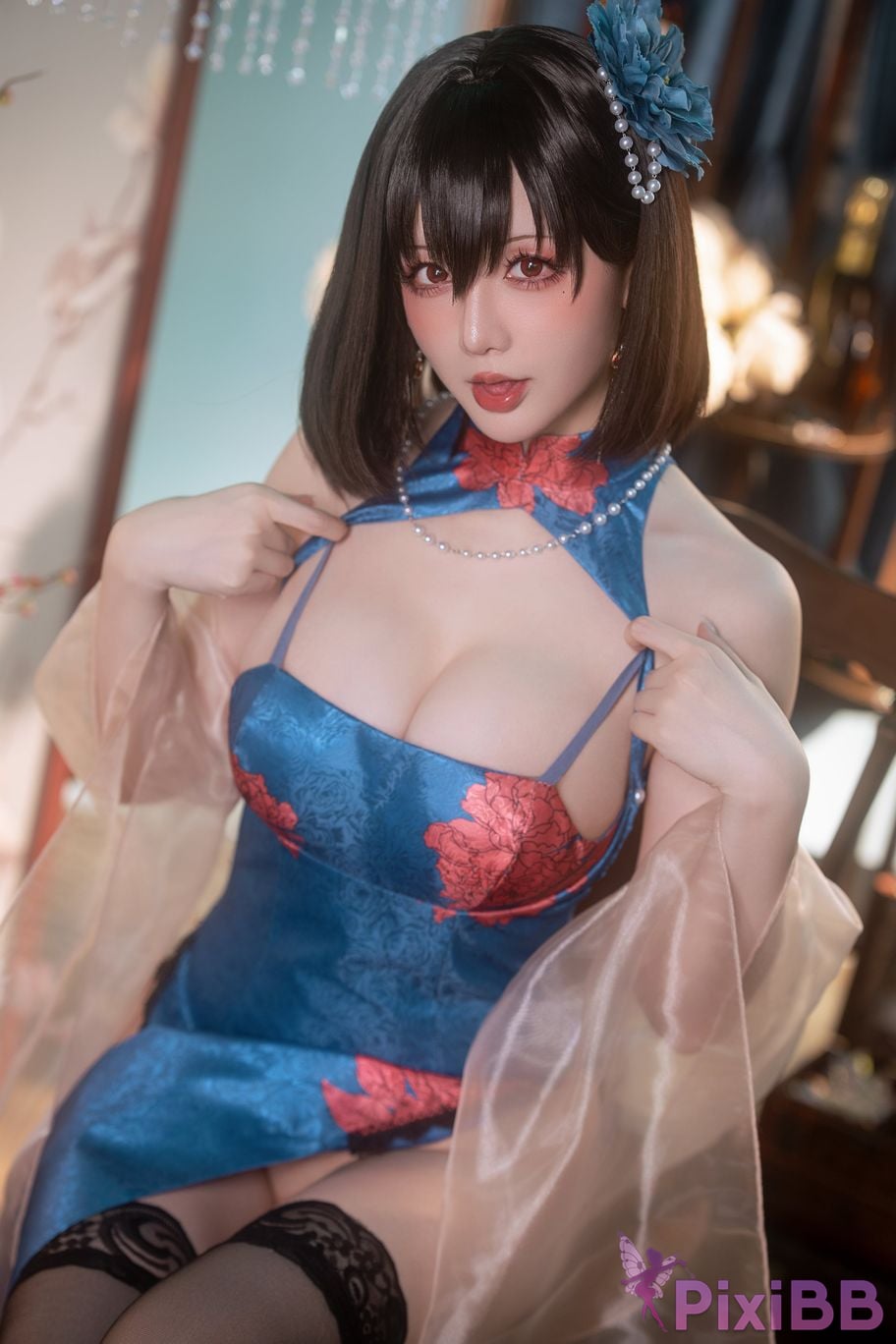 Cosplay Stars delay Hoshilily Azur Blue Route Jianwu PixiBB.COM 034