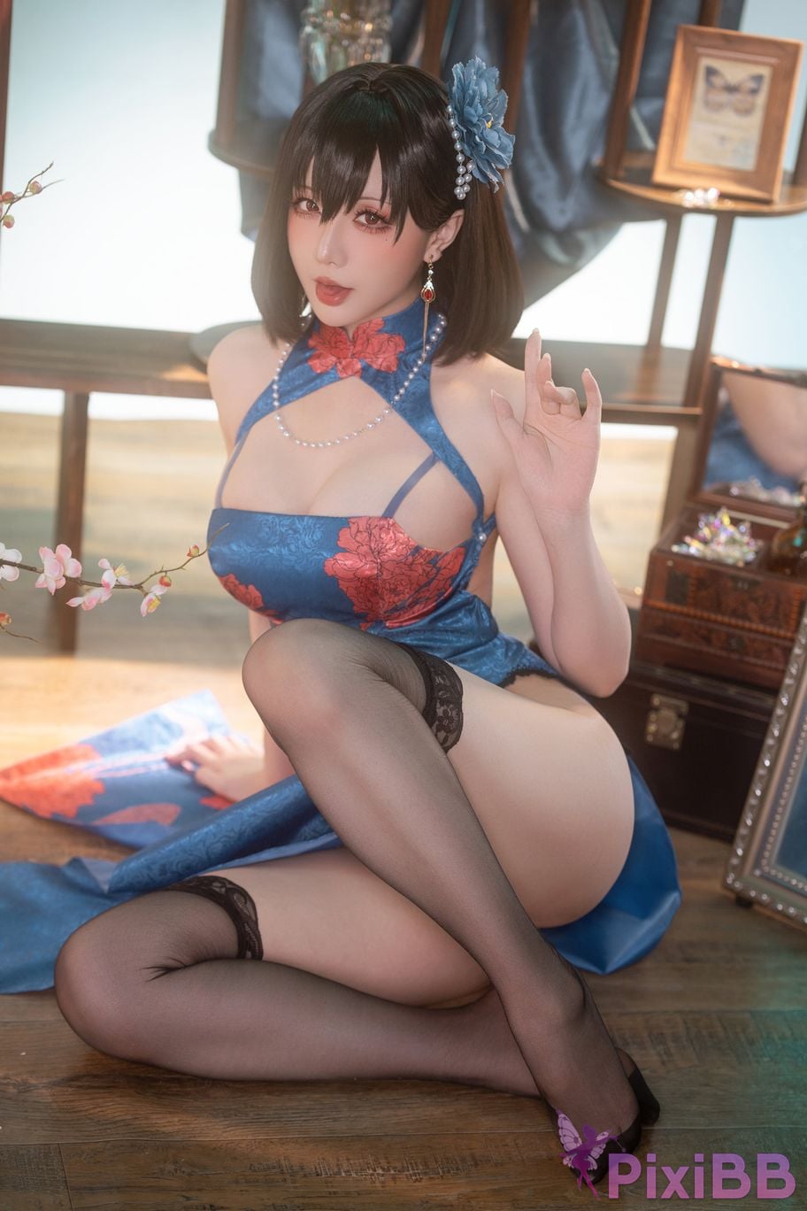 Cosplay Stars delay Hoshilily Azur Blue Route Jianwu PixiBB.COM 040