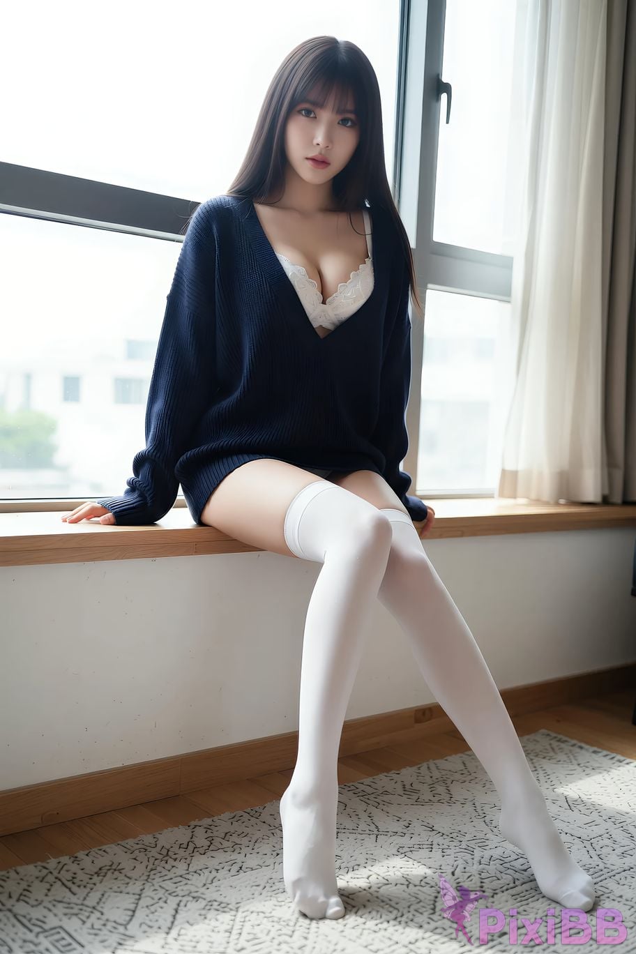 AIGirl Ming Zi white silk PixiBB.COM 001