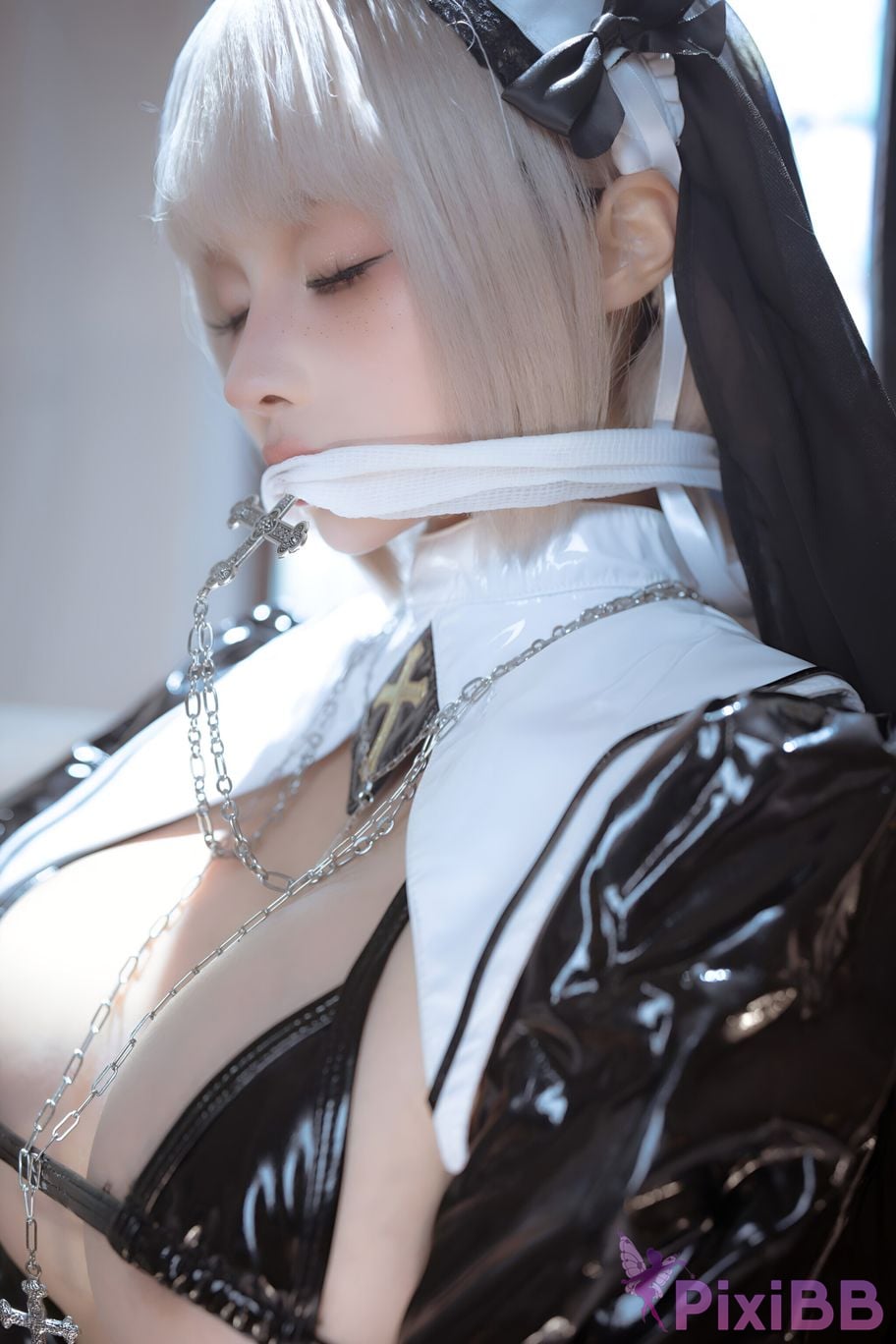 Cosplay Stupid Momo chunmomo Black nun PixiBB.COM 004