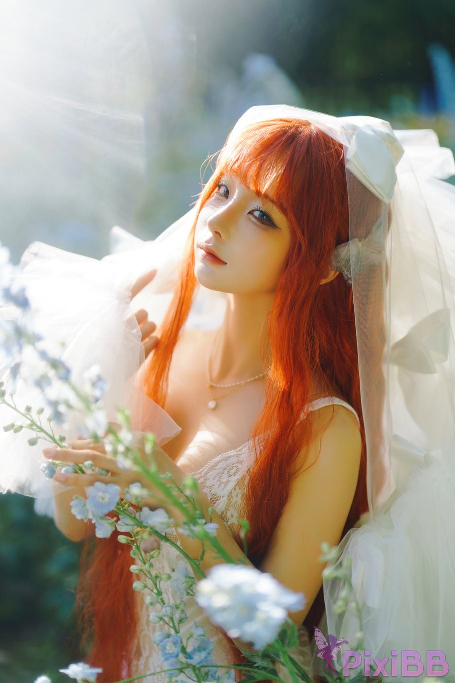 Coser Stupid Momo chunmomo Flower wedding dress PixiBB.COM 003