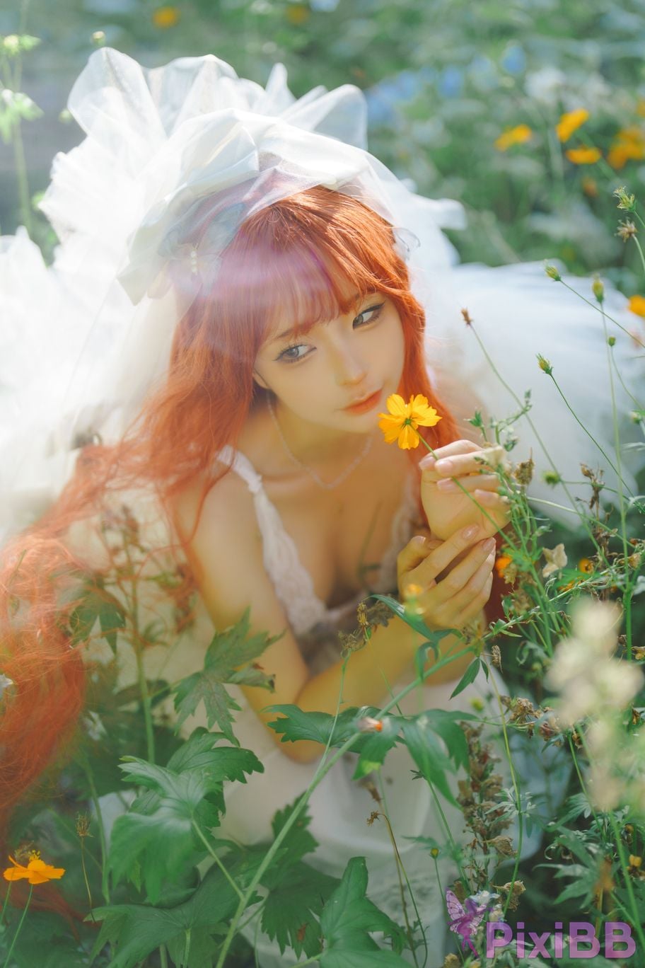 Coser Stupid Momo chunmomo Flower wedding dress PixiBB.COM 004