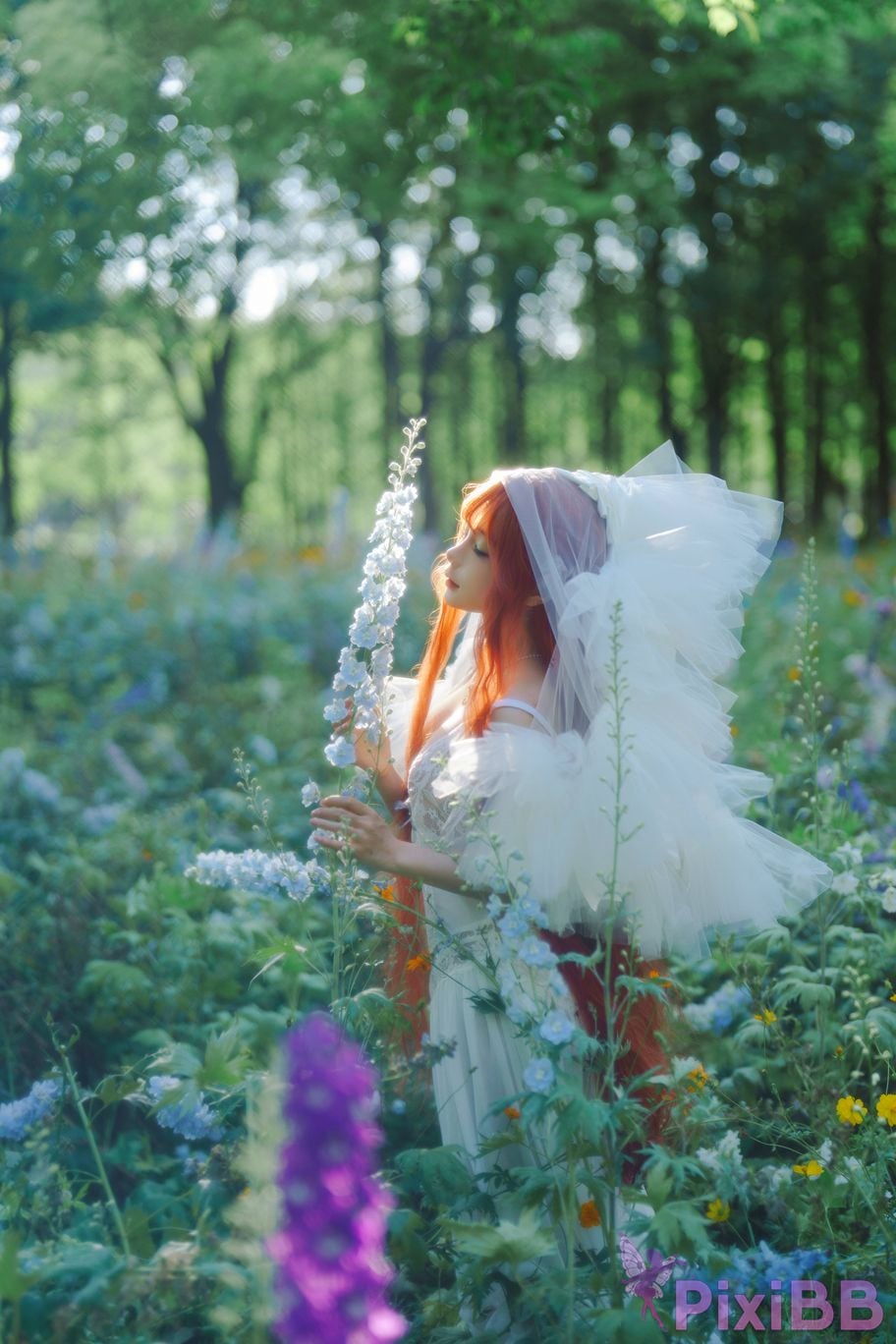Coser Stupid Momo chunmomo Flower wedding dress PixiBB.COM 005