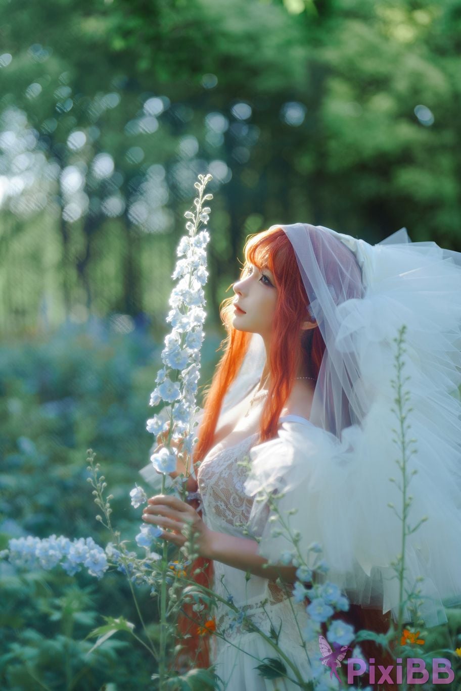 Coser Stupid Momo chunmomo Flower wedding dress PixiBB.COM 006