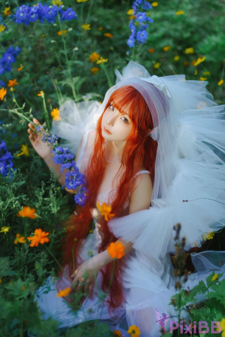 Coser Stupid Momo chunmomo Flower wedding dress PixiBB.COM 008