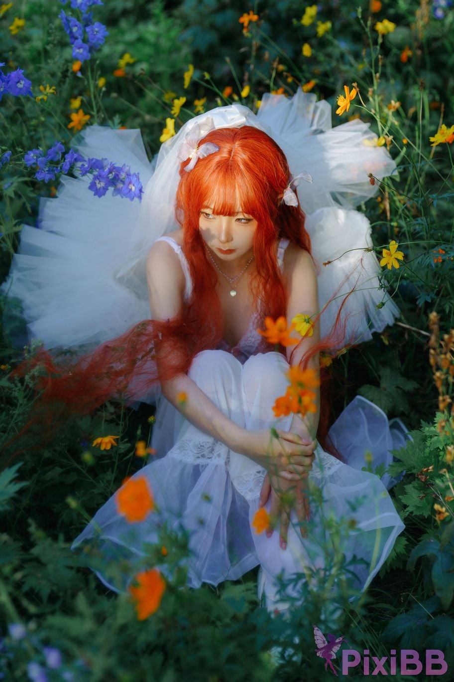Coser Stupid Momo chunmomo Flower wedding dress PixiBB.COM 010