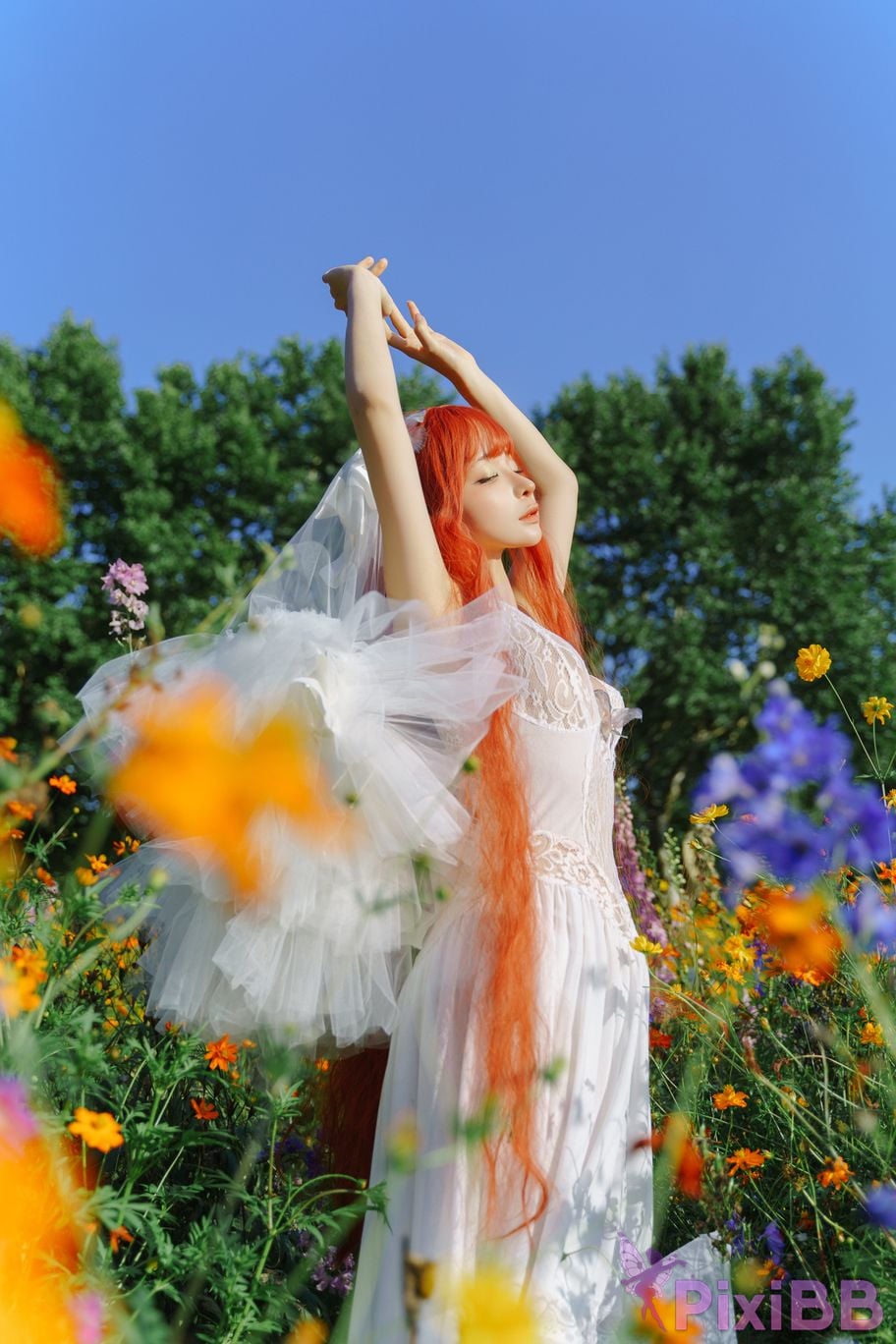 Coser Stupid Momo chunmomo Flower wedding dress PixiBB.COM 011