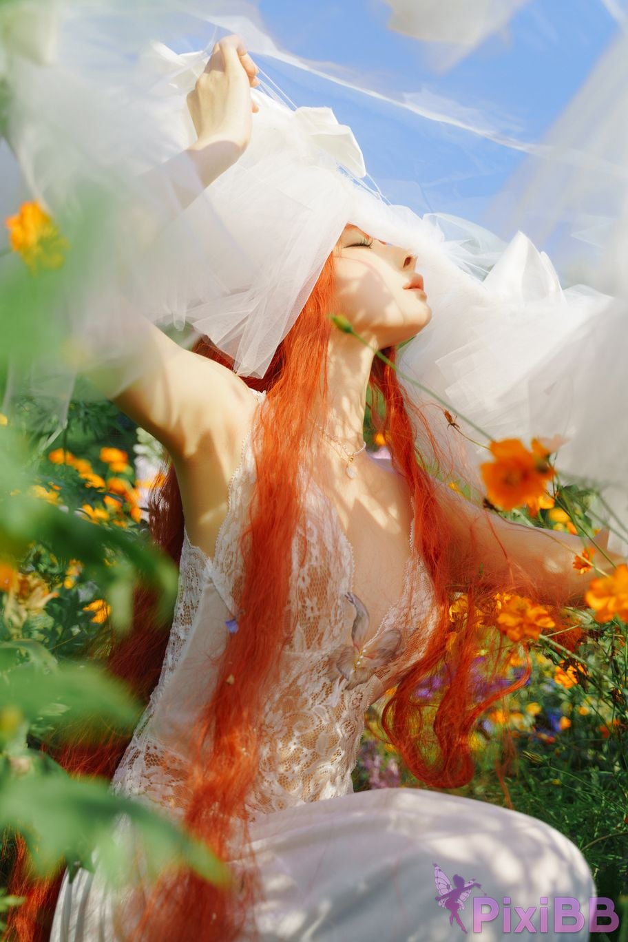 Coser Stupid Momo chunmomo Flower wedding dress PixiBB.COM 012