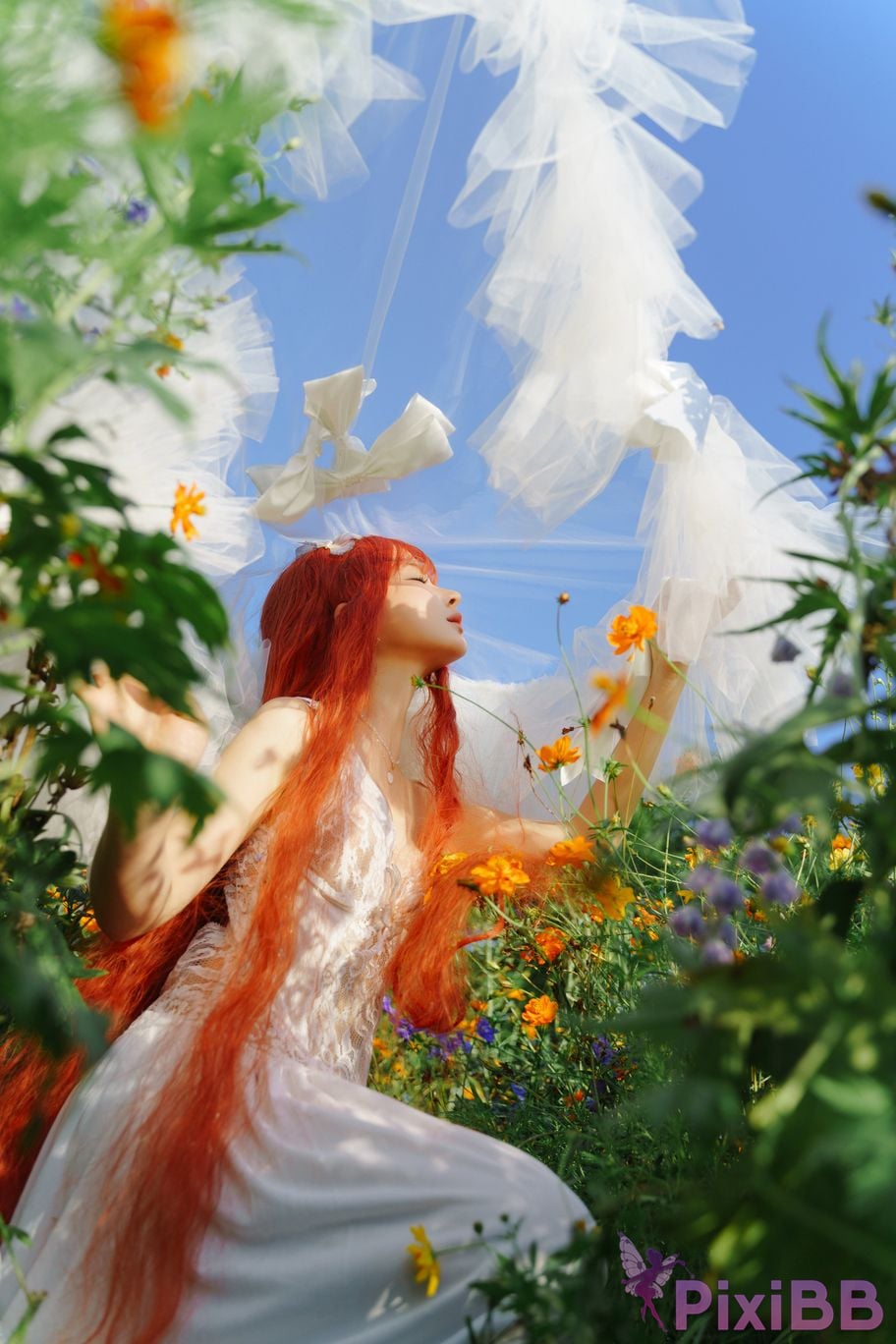 Coser Stupid Momo chunmomo Flower wedding dress PixiBB.COM 013