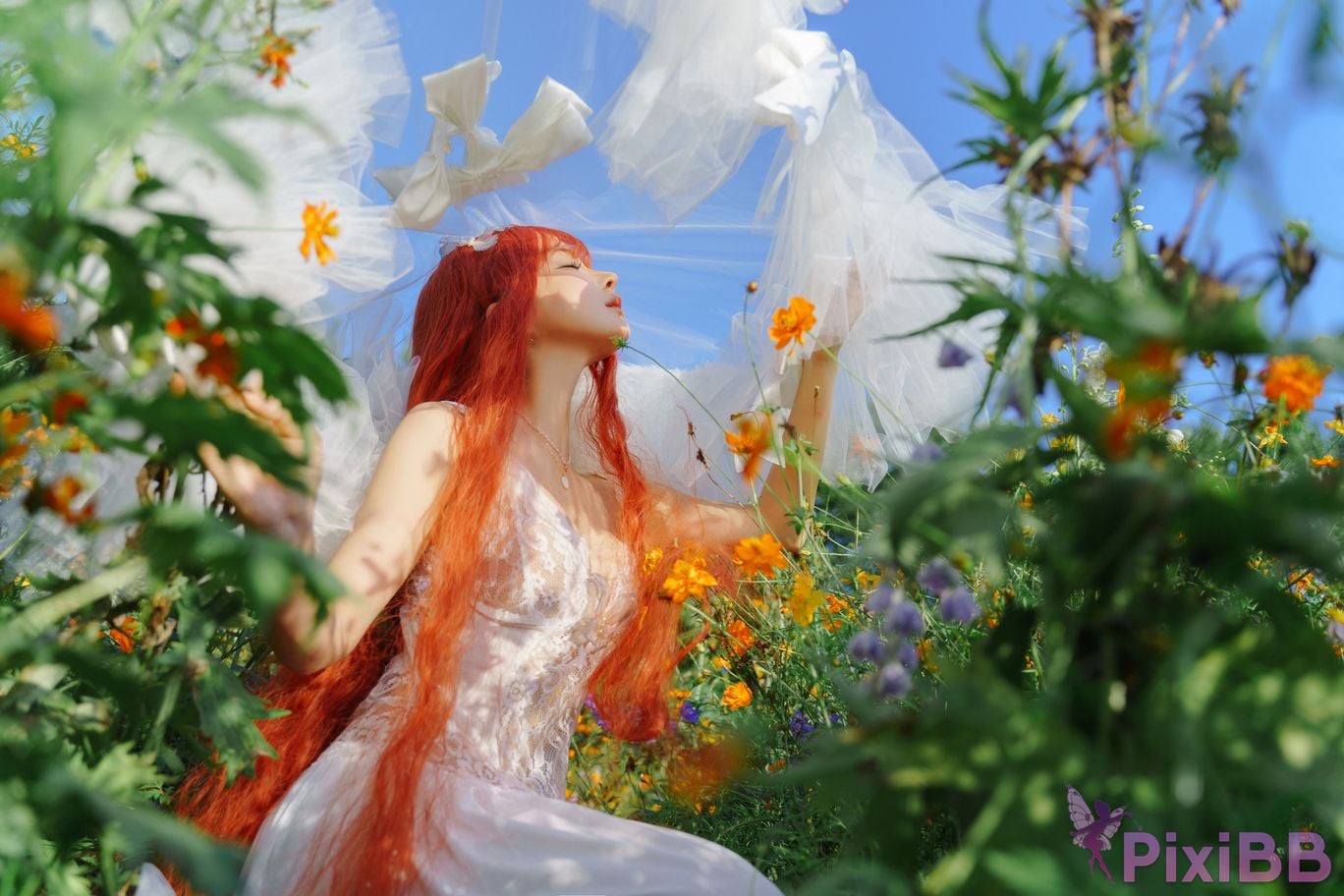 Coser Stupid Momo chunmomo Flower wedding dress PixiBB.COM 014