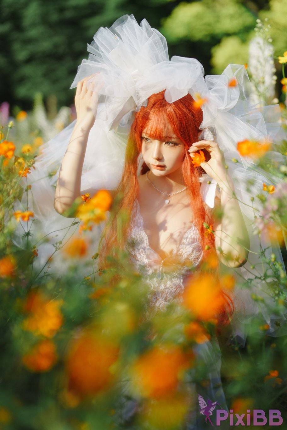 Coser Stupid Momo chunmomo Flower wedding dress PixiBB.COM 016