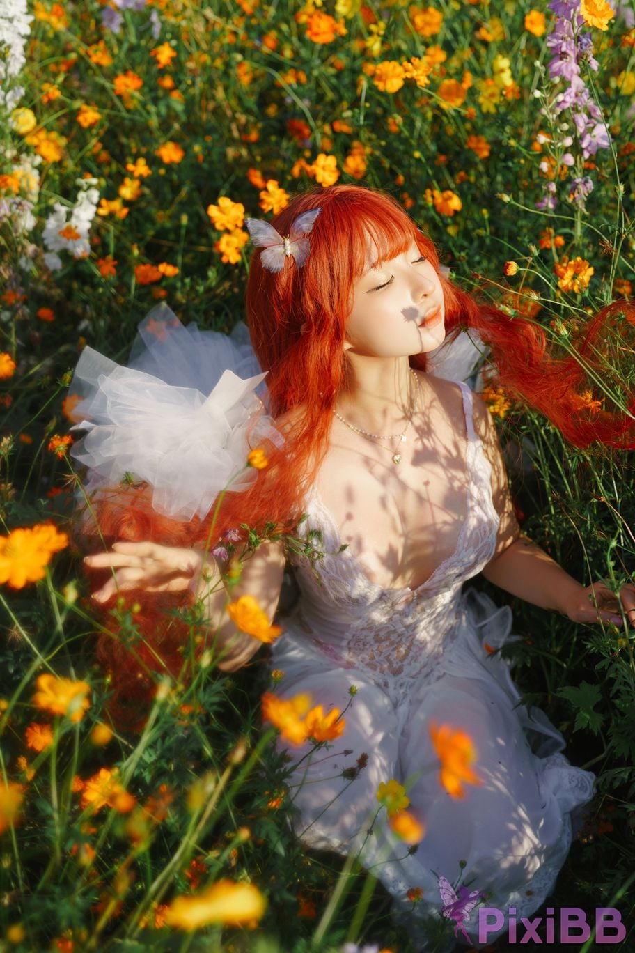 Coser Stupid Momo chunmomo Flower wedding dress PixiBB.COM 017
