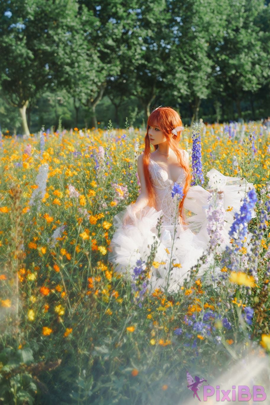 Coser Stupid Momo chunmomo Flower wedding dress PixiBB.COM 018