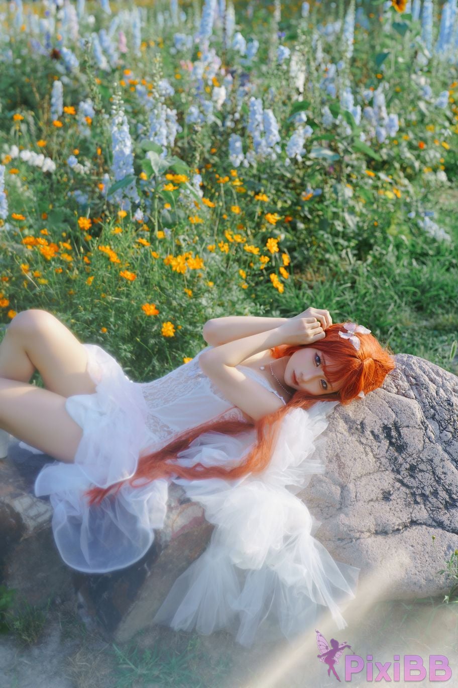Coser Stupid Momo chunmomo Flower wedding dress PixiBB.COM 019