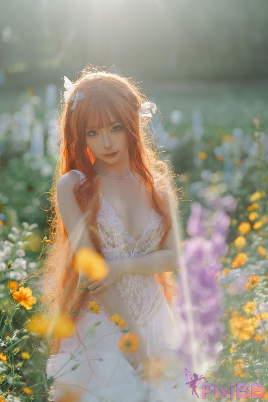 Coser Stupid Momo chunmomo Flower wedding dress PixiBB.COM 025