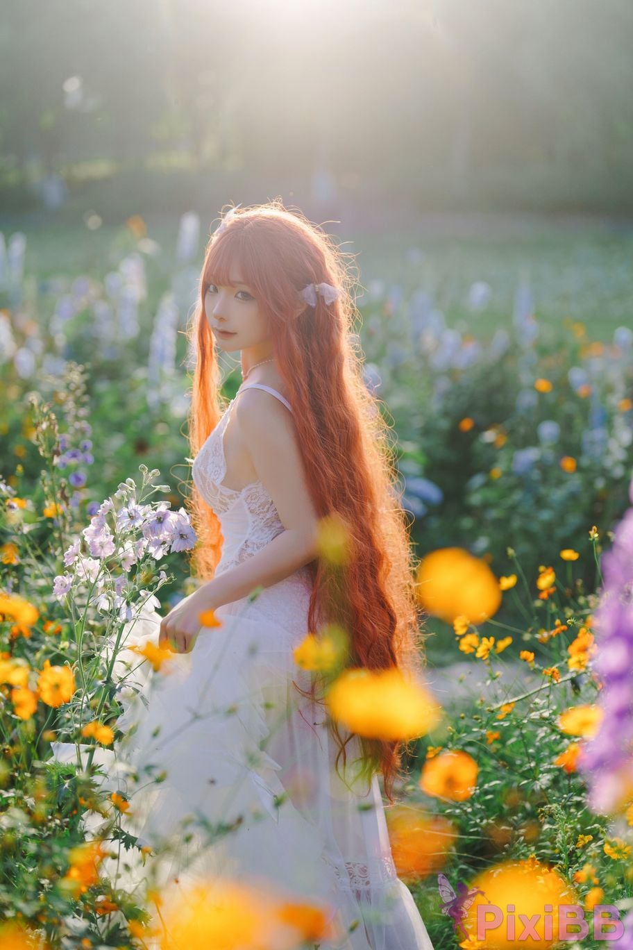 Coser Stupid Momo chunmomo Flower wedding dress PixiBB.COM 026