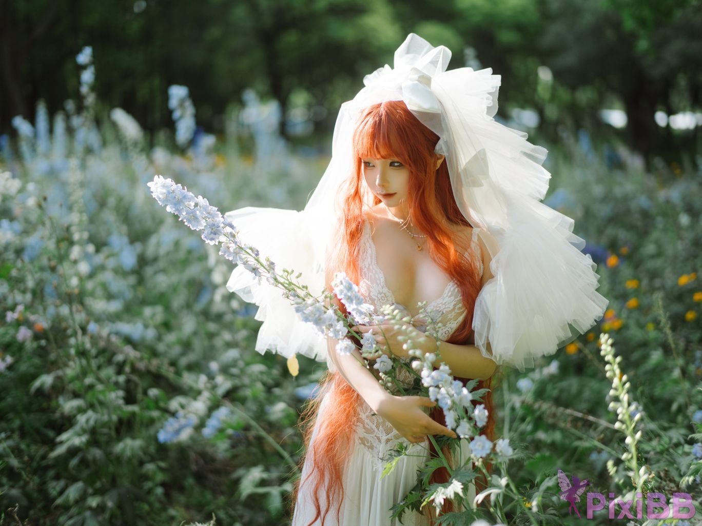 Coser Stupid Momo chunmomo Flower wedding dress PixiBB.COM 034