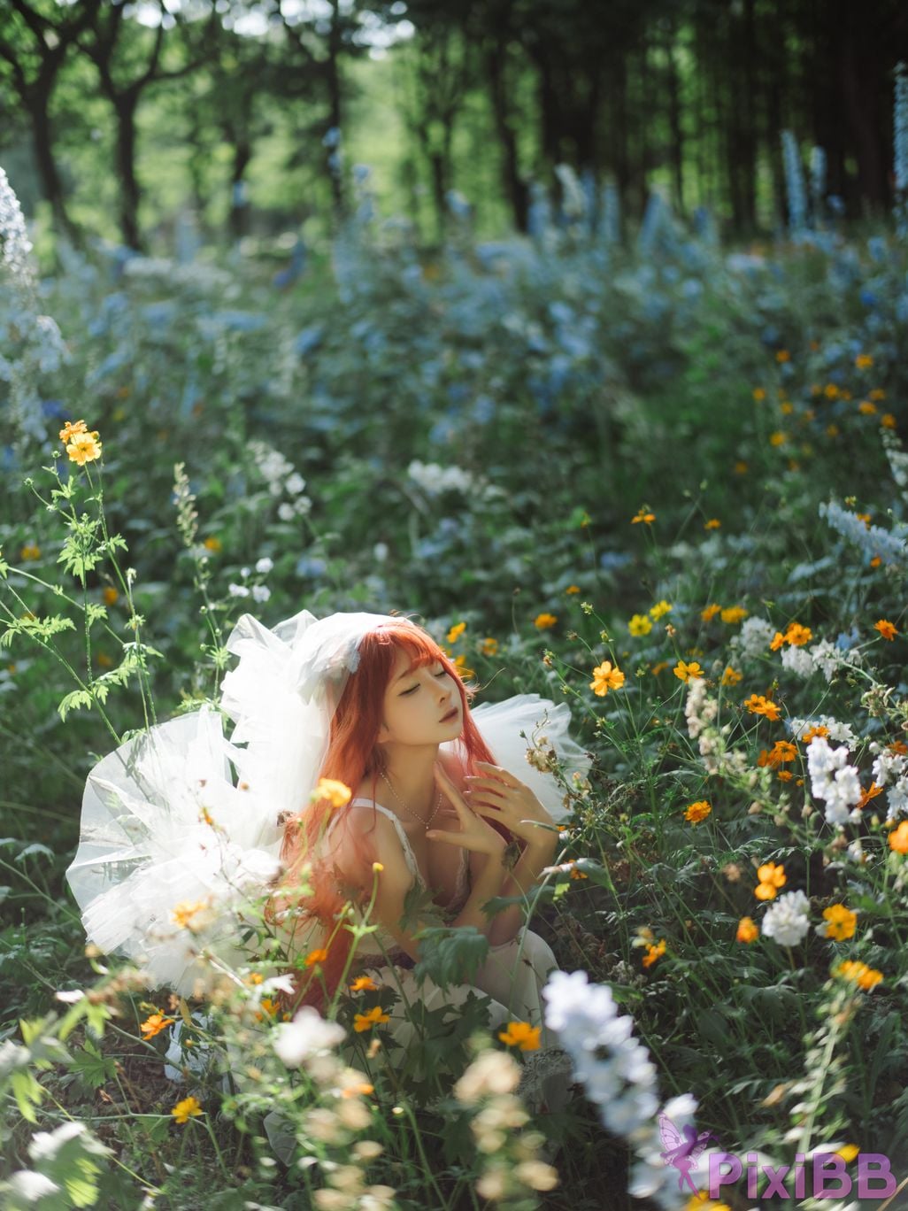 Coser Stupid Momo chunmomo Flower wedding dress PixiBB.COM 035