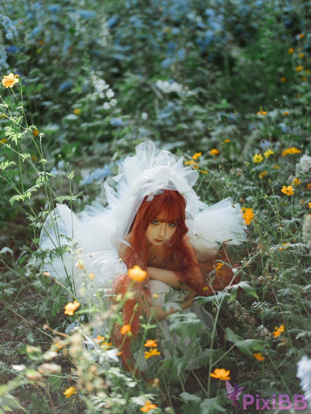 Coser Stupid Momo chunmomo Flower wedding dress PixiBB.COM 036