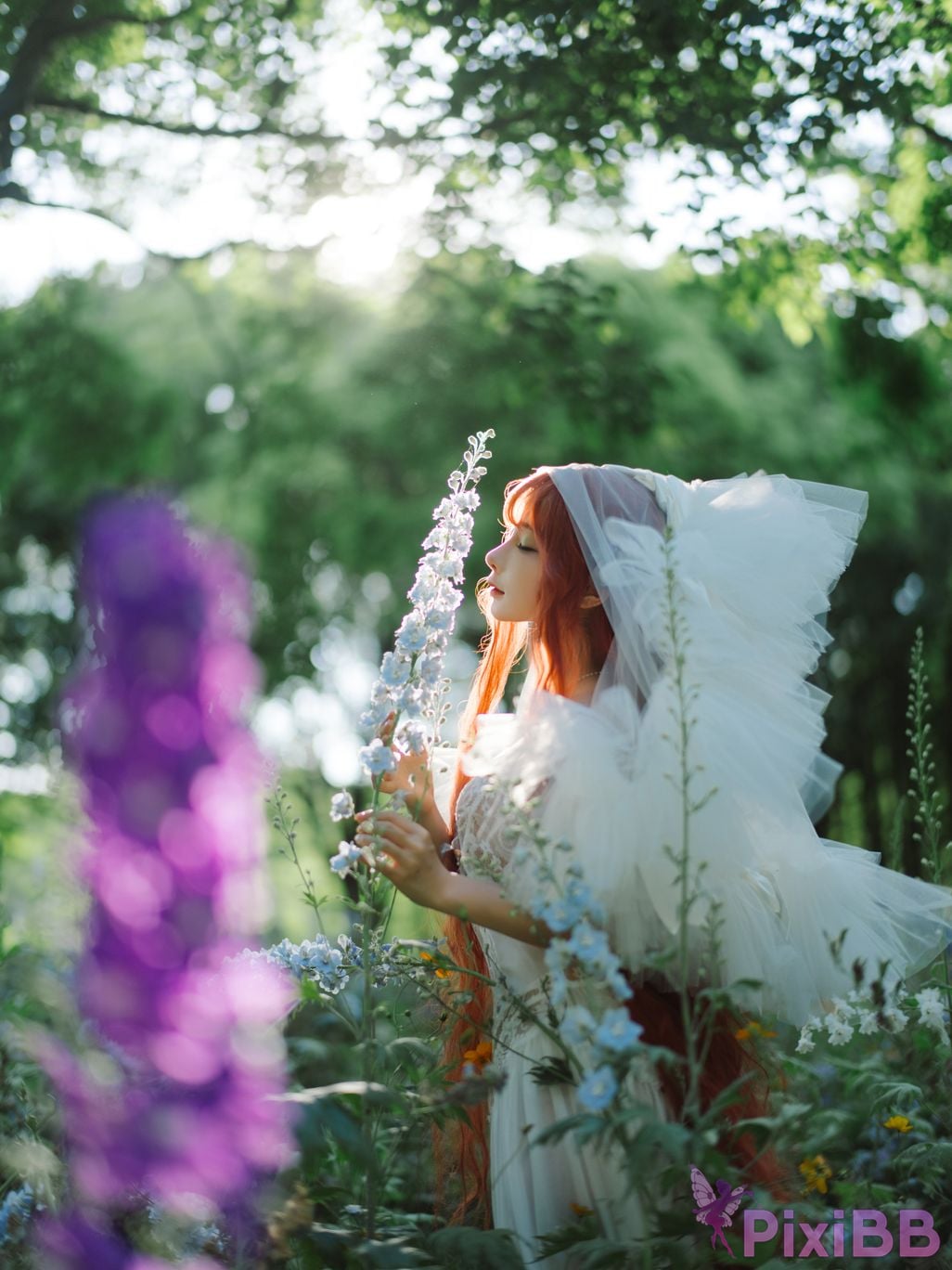 Coser Stupid Momo chunmomo Flower wedding dress PixiBB.COM 038