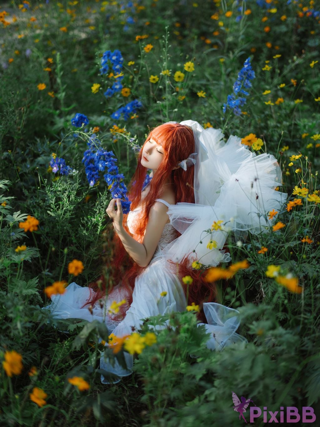 Coser Stupid Momo chunmomo Flower wedding dress PixiBB.COM 039