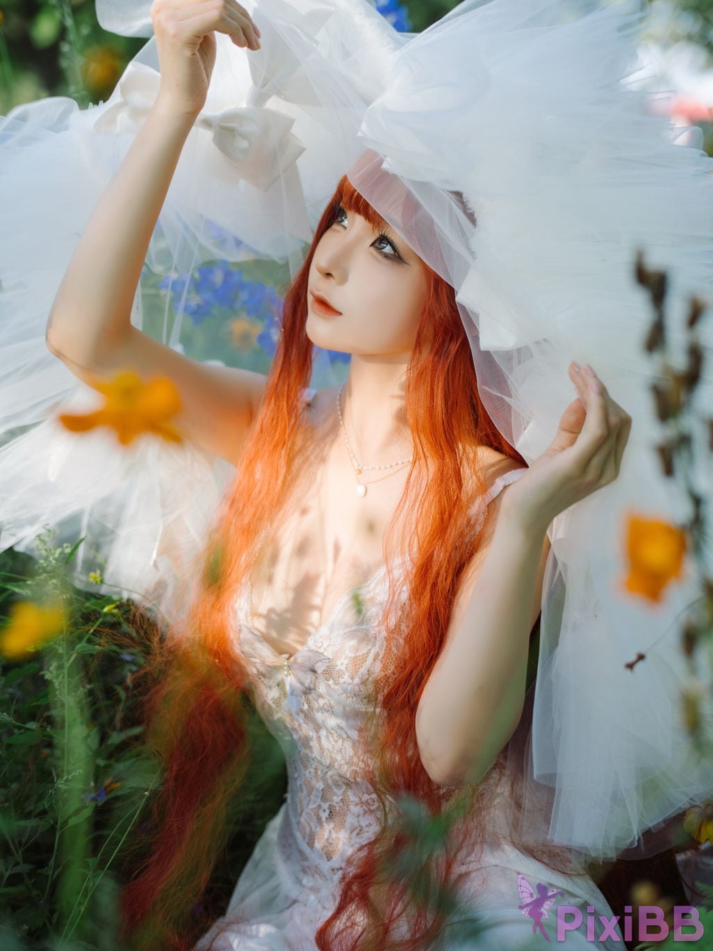 Coser Stupid Momo chunmomo Flower wedding dress PixiBB.COM 040