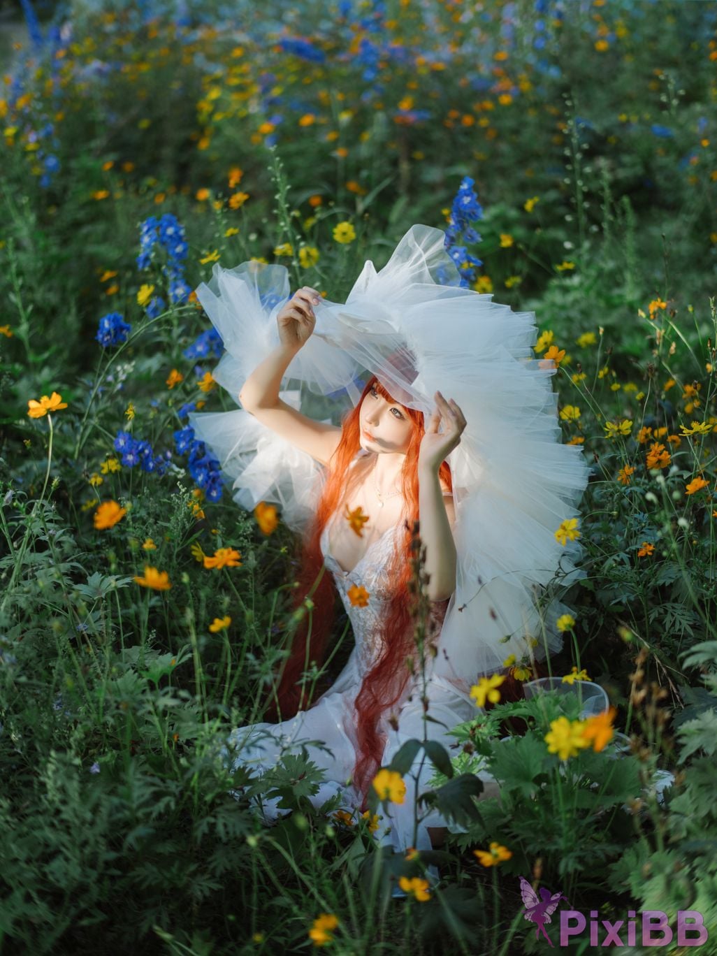 Coser Stupid Momo chunmomo Flower wedding dress PixiBB.COM 041