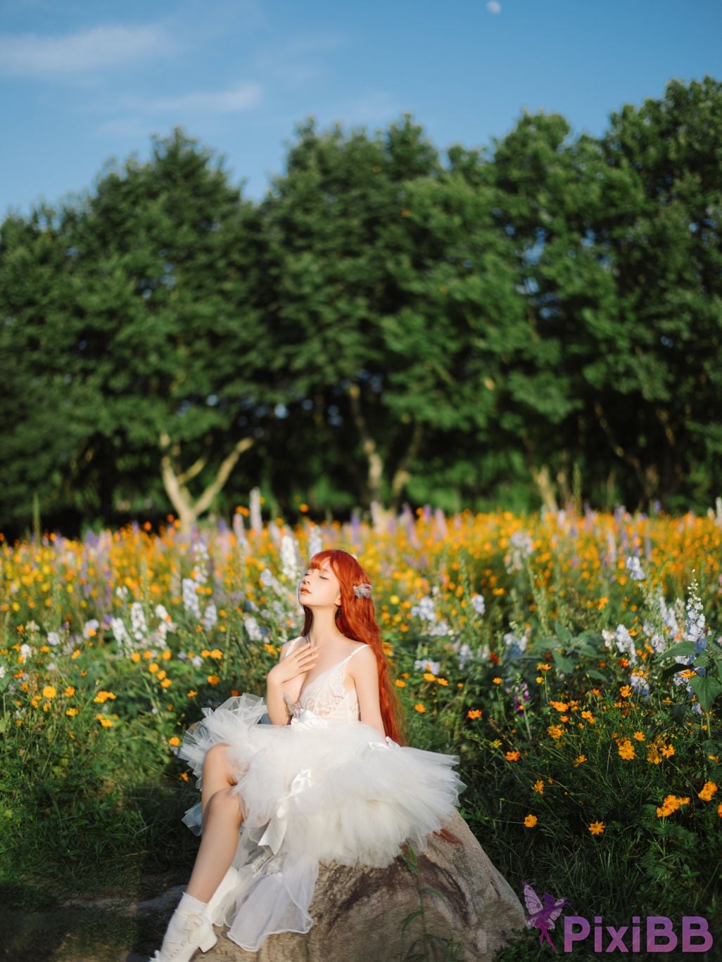 Coser Stupid Momo chunmomo Flower wedding dress PixiBB.COM 043