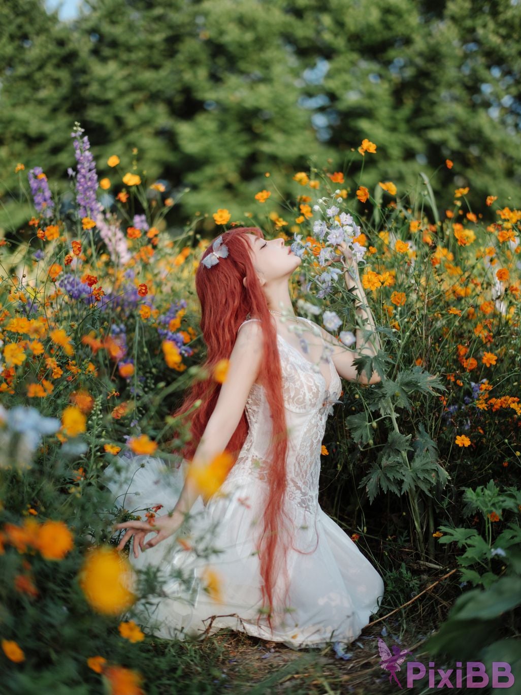 Coser Stupid Momo chunmomo Flower wedding dress PixiBB.COM 046