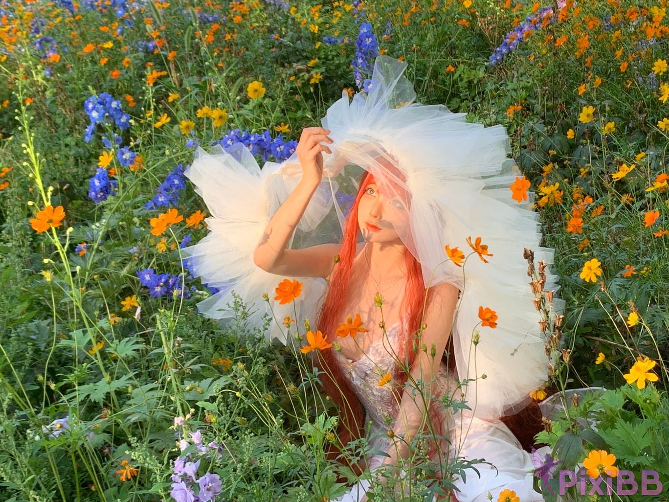 Coser Stupid Momo chunmomo Flower wedding dress PixiBB.COM 049