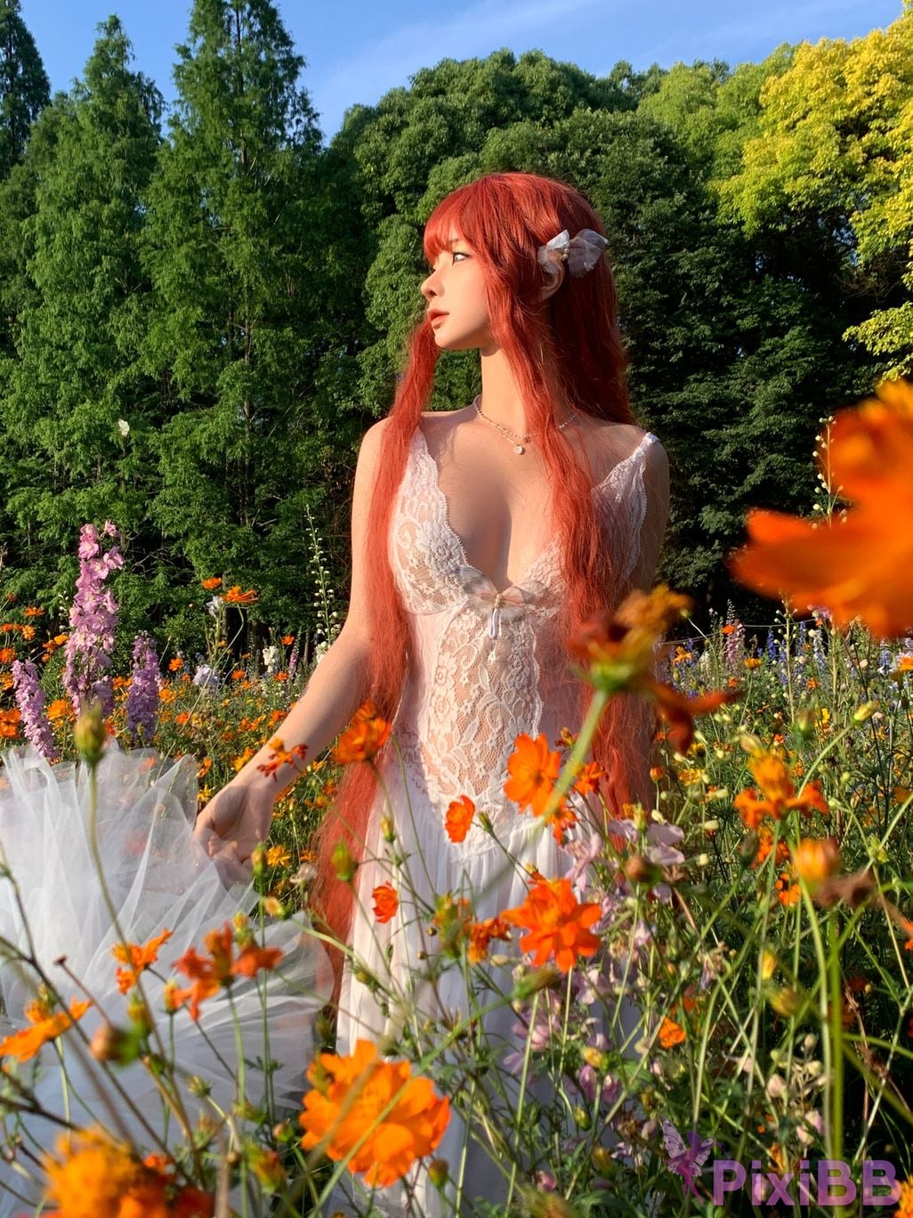 Coser Stupid Momo chunmomo Flower wedding dress PixiBB.COM 052