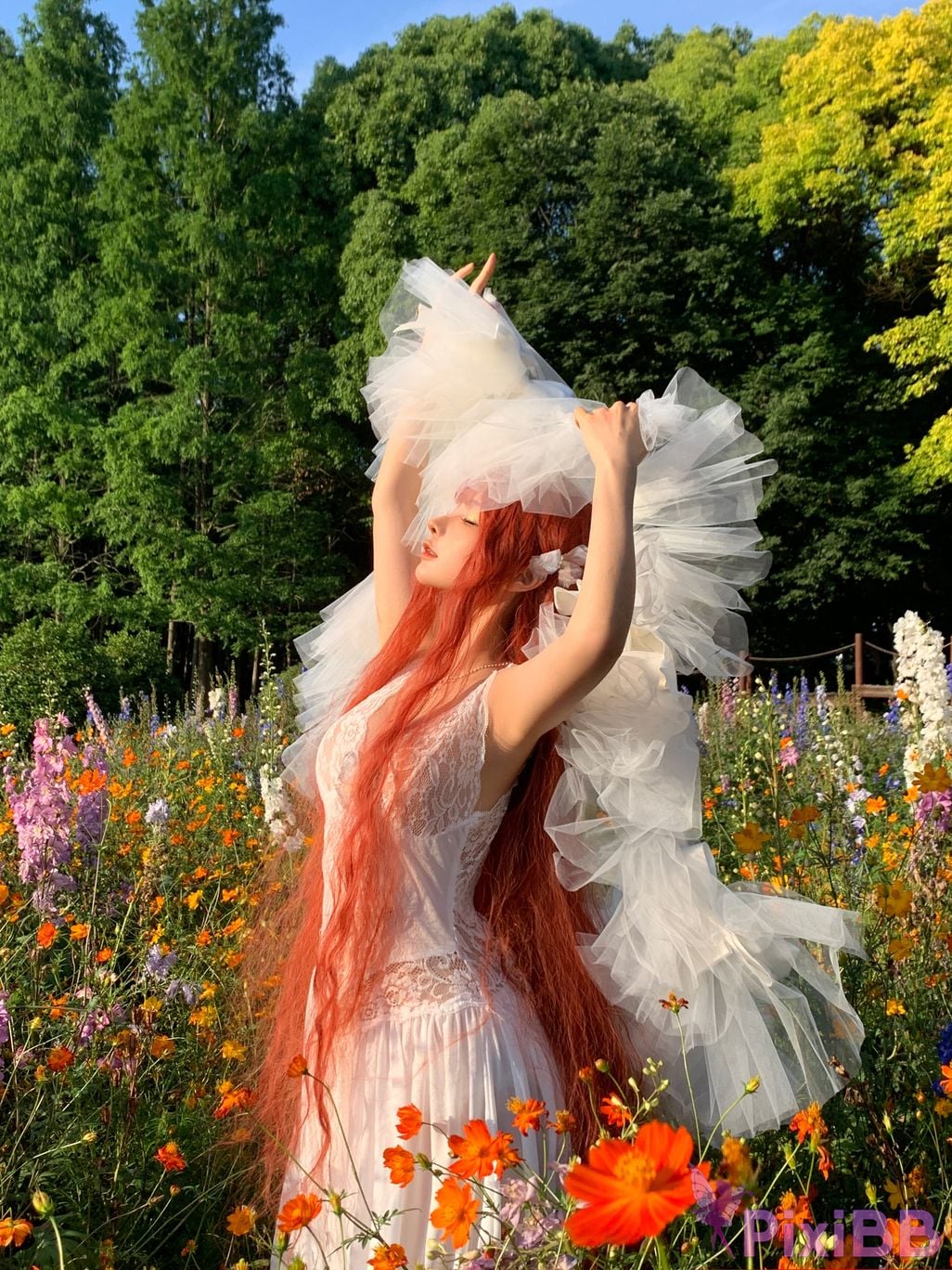 Coser Stupid Momo chunmomo Flower wedding dress PixiBB.COM 056