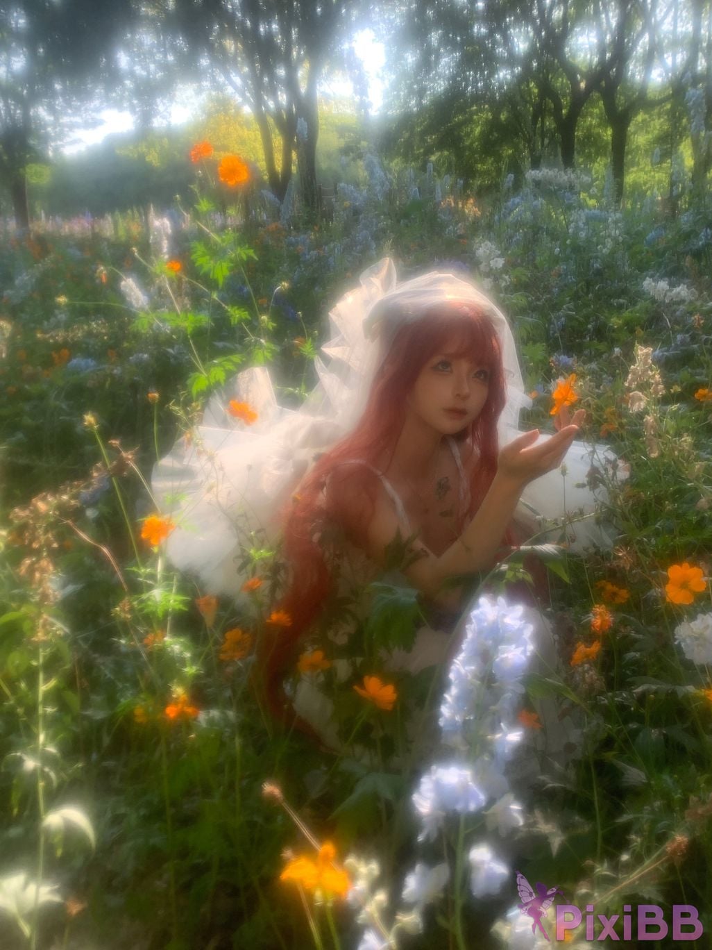 Coser Stupid Momo chunmomo Flower wedding dress PixiBB.COM 057