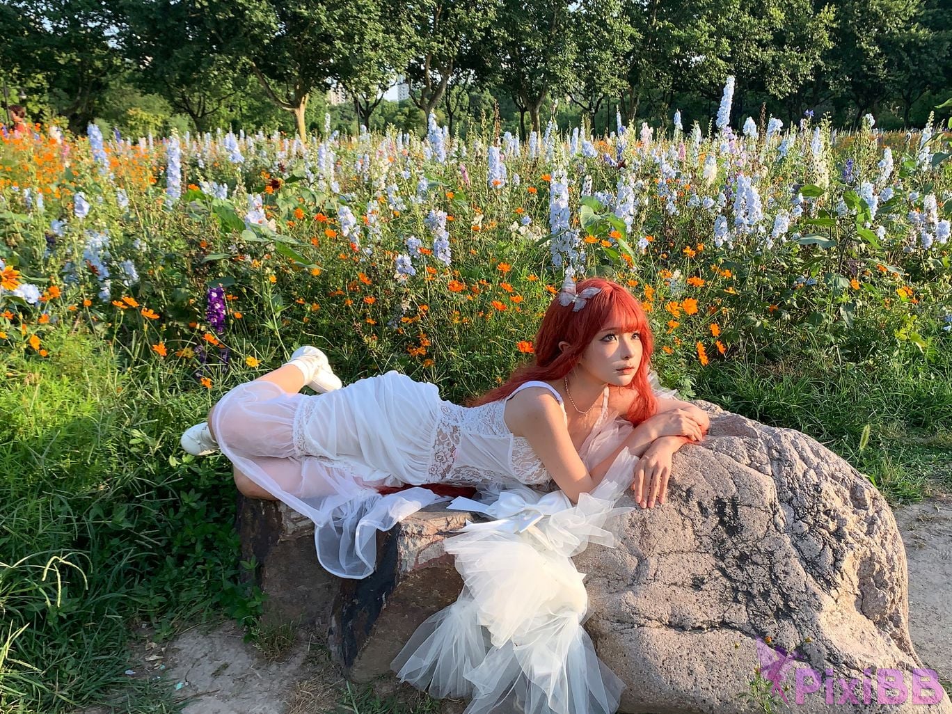 Coser Stupid Momo chunmomo Flower wedding dress PixiBB.COM 060