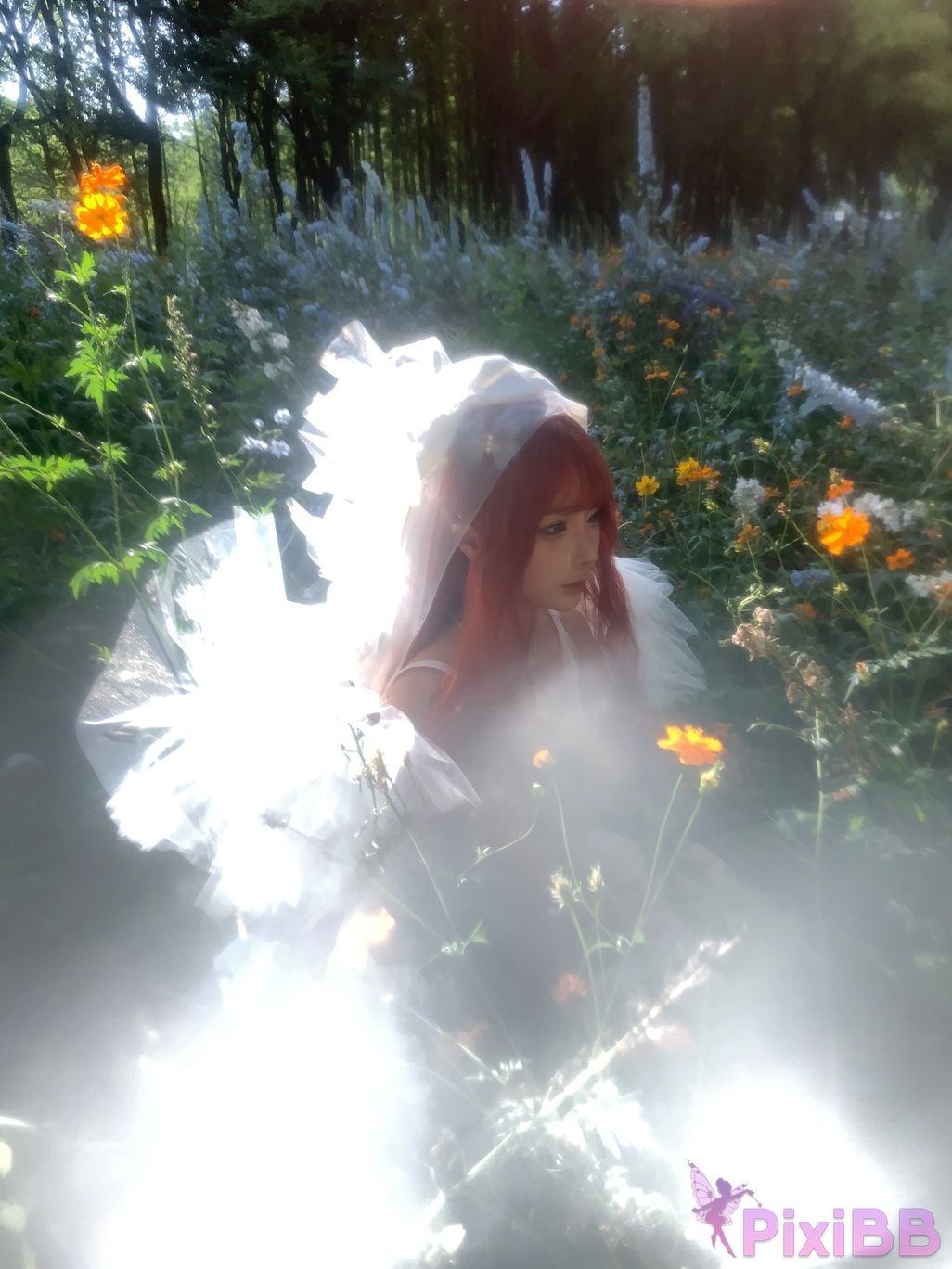 Coser Stupid Momo chunmomo Flower wedding dress PixiBB.COM 065