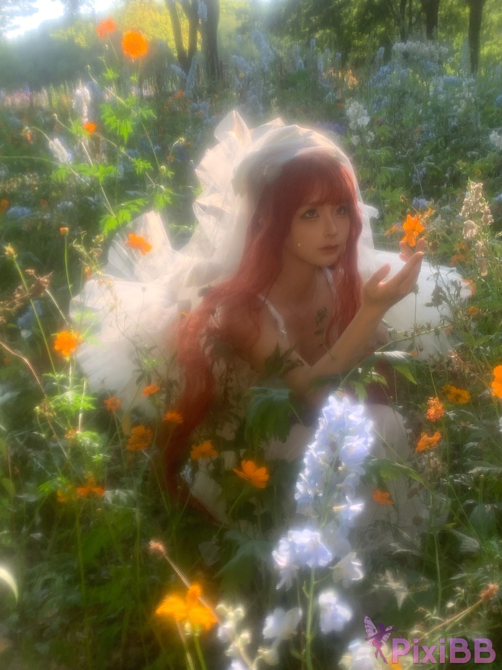 Coser Stupid Momo chunmomo Flower wedding dress PixiBB.COM 066