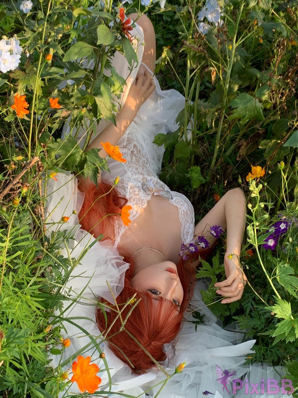 Coser Stupid Momo chunmomo Flower wedding dress PixiBB.COM 067