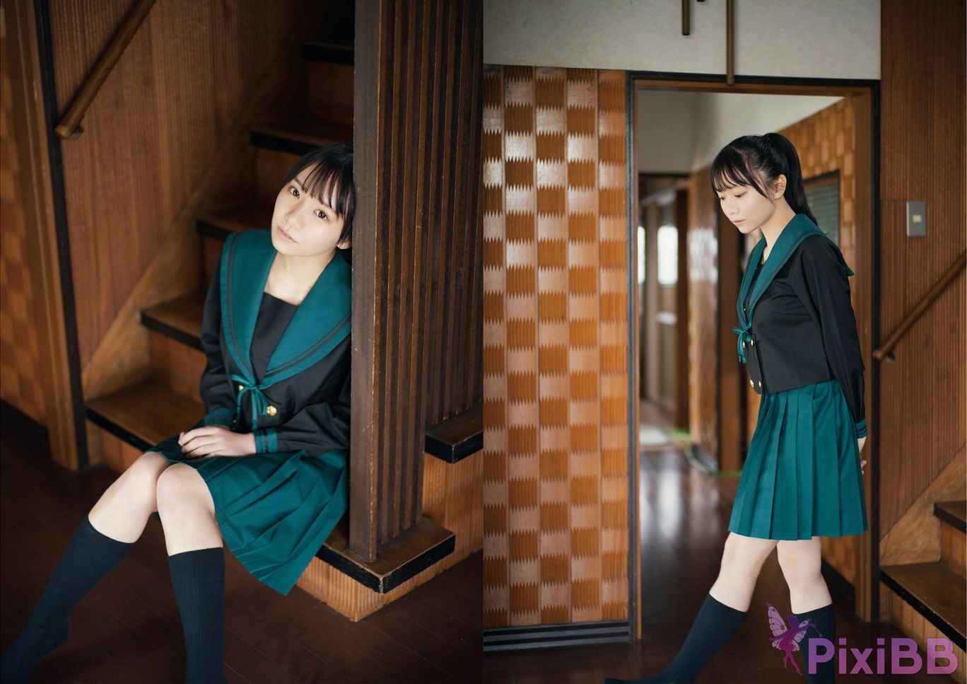 Japanese Idol Y uh ko Tsubakino Yuuko BUBKA digital photo book The room the sailor suit and me PixiBB.COM 002