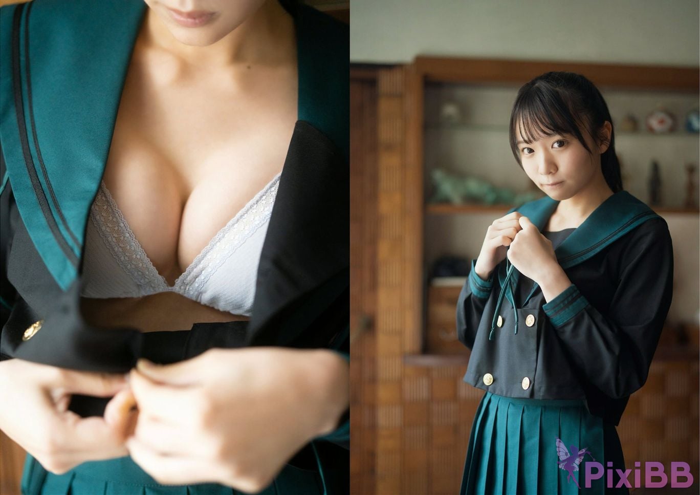 Japanese Idol Y uh ko Tsubakino Yuuko BUBKA digital photo book The room the sailor suit and me PixiBB.COM 005