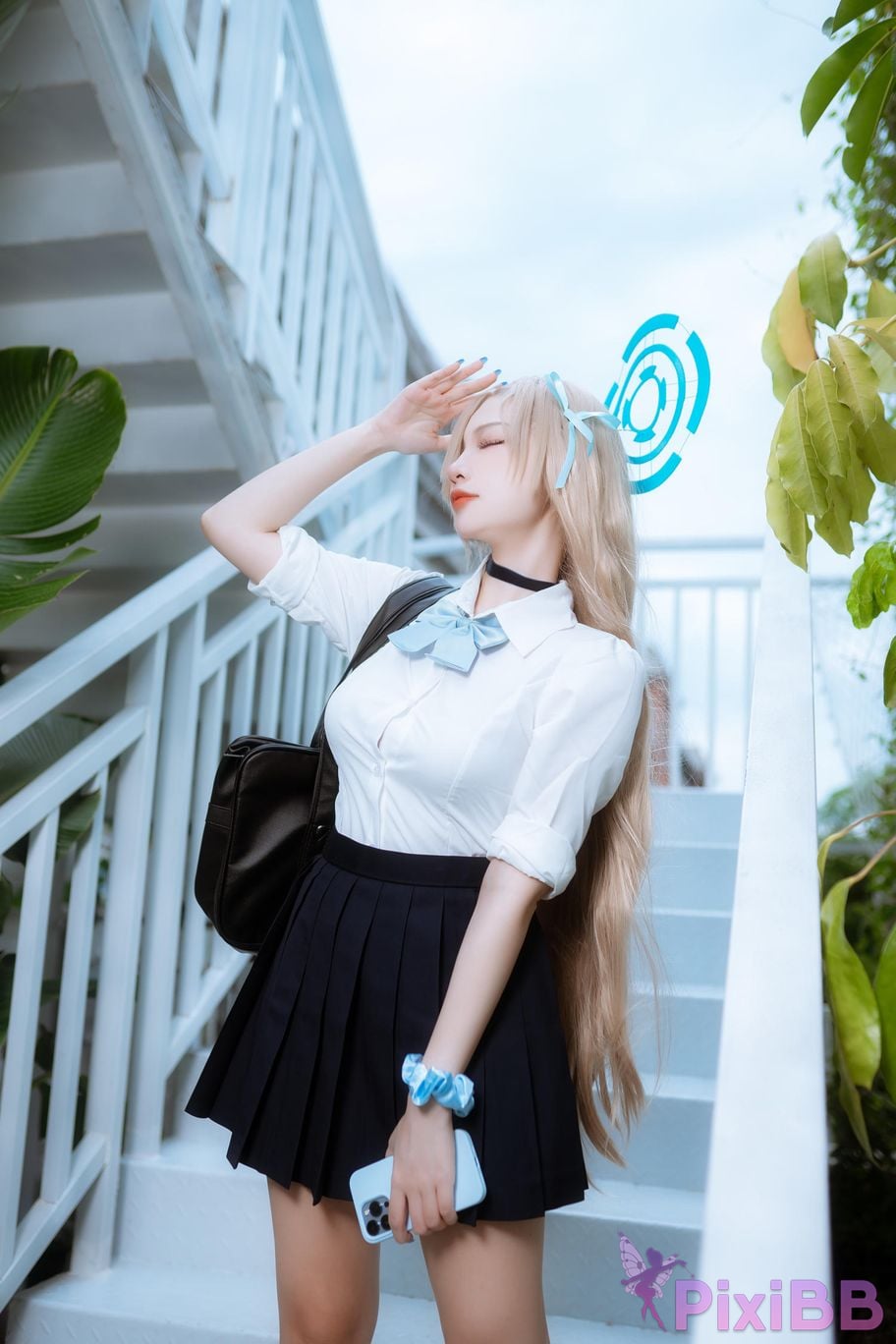 Cosplayer Second Assistant Nisa Azure Files Asuna Ichinomo student uniform PixiBB.COM 001