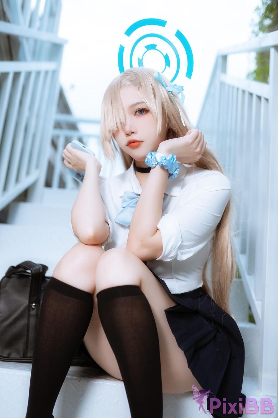Cosplayer Second Assistant Nisa Azure Files Asuna Ichinomo student uniform PixiBB.COM 003