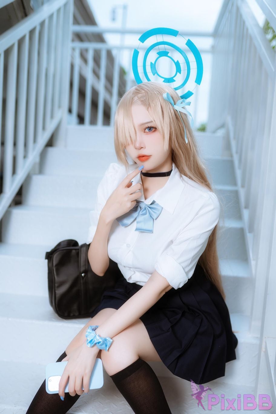Cosplayer Second Assistant Nisa Azure Files Asuna Ichinomo student uniform PixiBB.COM 004