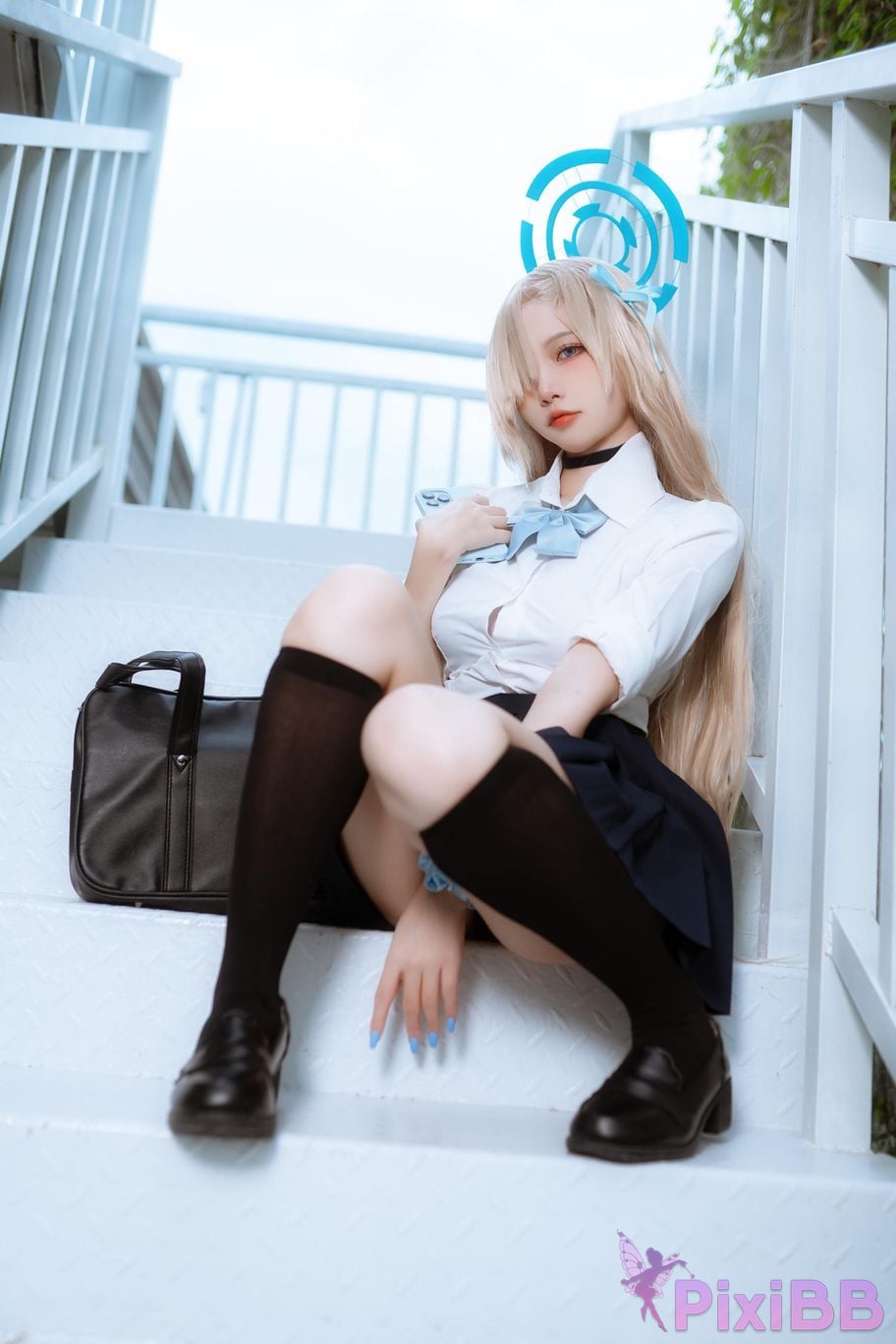 Cosplayer Second Assistant Nisa Azure Files Asuna Ichinomo student uniform PixiBB.COM 005