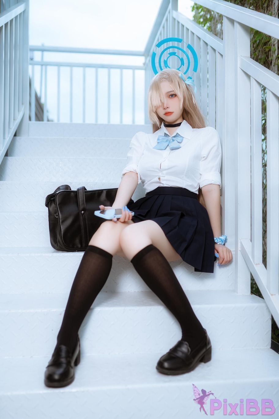 Cosplayer Second Assistant Nisa Azure Files Asuna Ichinomo student uniform PixiBB.COM 007