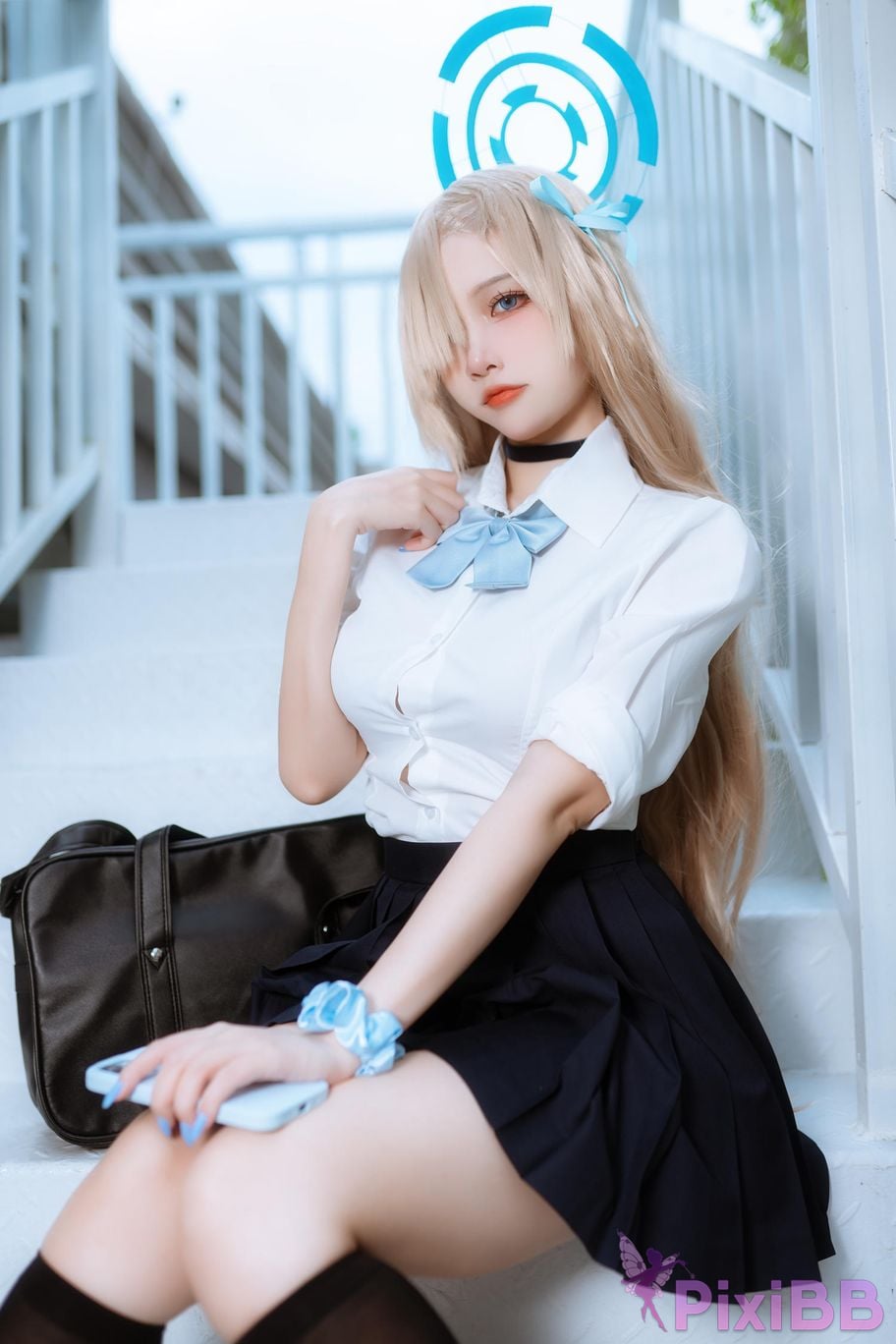 Cosplayer Second Assistant Nisa Azure Files Asuna Ichinomo student uniform PixiBB.COM 008