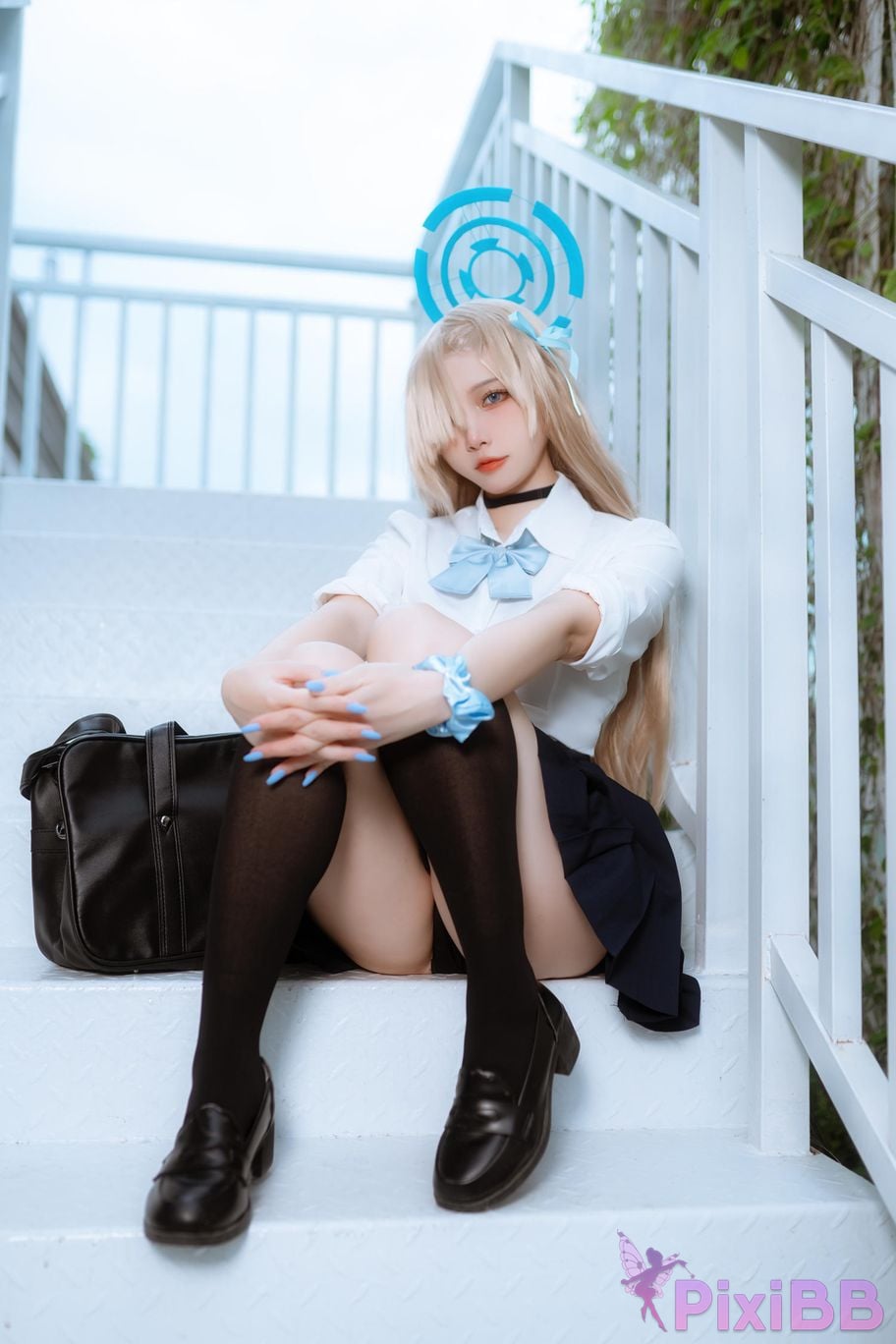 Cosplayer Second Assistant Nisa Azure Files Asuna Ichinomo student uniform PixiBB.COM 009