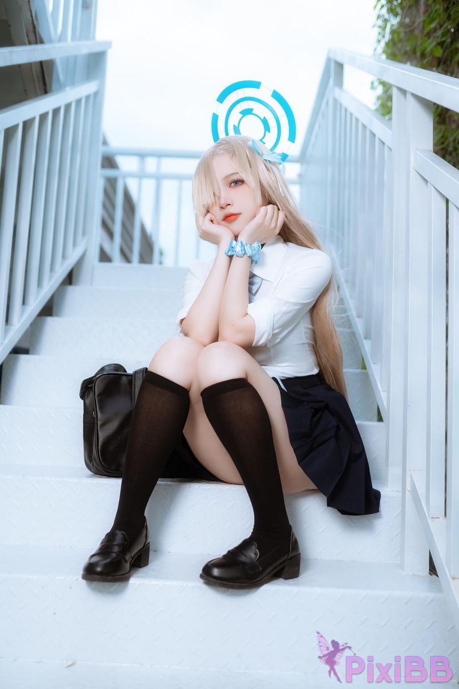 Cosplayer Second Assistant Nisa Azure Files Asuna Ichinomo student uniform PixiBB.COM 010